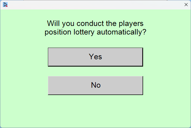 whether or not to conduct an automatic lottery