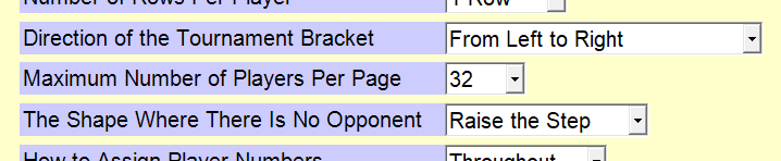 Selection of the Tournament Bracket Shape