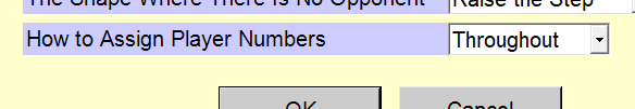 Selection of How to Assign Player Numbers