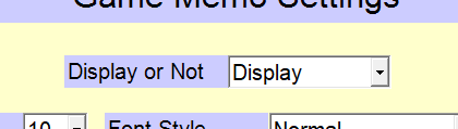 Selection of Whether or Not to Display