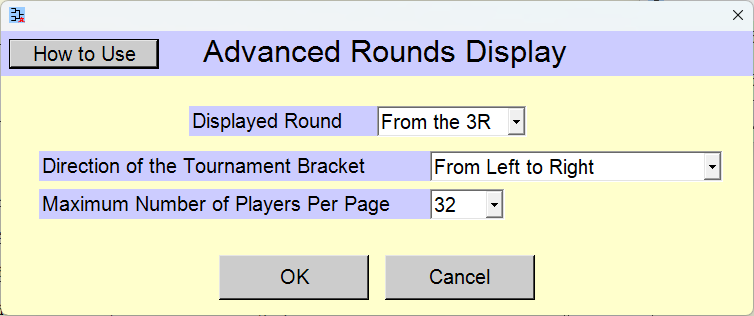 advanced rounds display settings