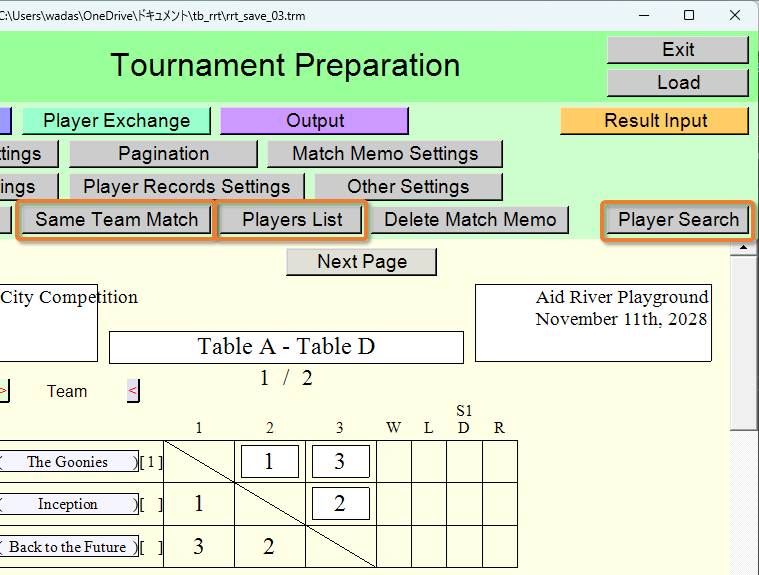 Check of the Positioned Players
