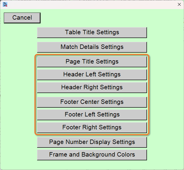 Settings change button