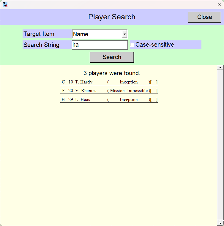 [Delete Results] window