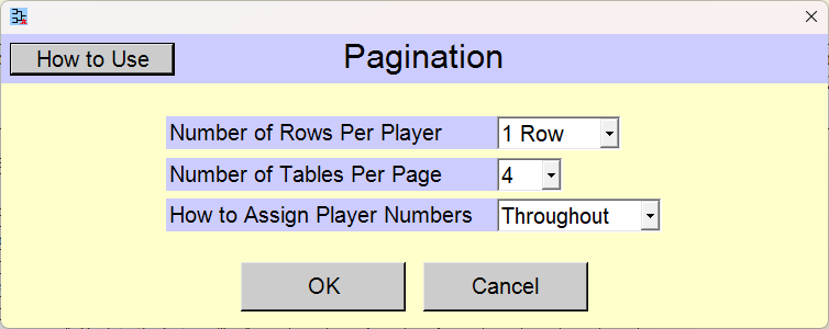 Bracket Shape Settings