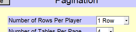 Selection of the Number of Rows Per Player