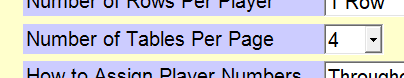 Selection of the Number of Tables Per Page