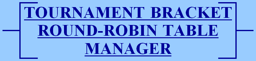 TOURNAMENT BRACKET ROUND-ROBIN TABLE MANAGER, logo